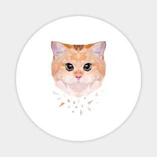 Cute cat low poly Magnet